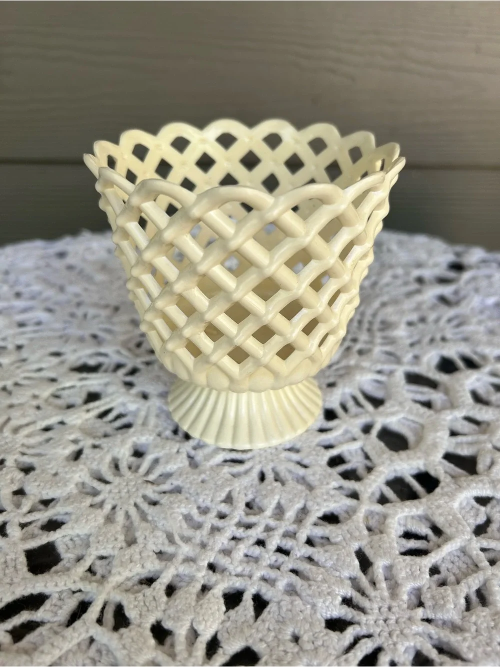 Vintage Small Lattice Planter - Made in Germany